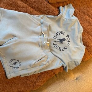 Polo by Ralph Lauren Light Blue Tee and Shorts